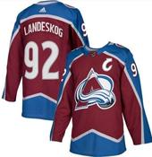 Men's Colorado Avalanche #92 Gabriel Landeskog Burgundy With C Patch Stitched Jersey image