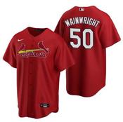 Mens St. Louis Cardinals Adam Wainwright Cool Base Replica Jersey Red image