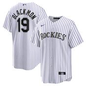 Men's Colorado Rockies Charlie Blackmon Home Player Name Jersey - White image