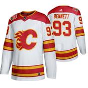 Calgary Flames #93 Sam Bennett Heritage White Classic Authentic Jersey image