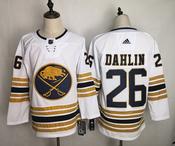 Men's Buffalo Sabres #26 Rasmus Dahlin White 50th anniversary Hockey Jersey image