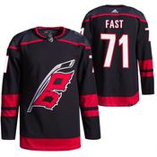 Men's Carolina Hurricanes #71 Jesper Fast Black Stitched Hockey Jersey image
