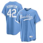 Men's Brooklyn Dodgers Jackie Robinson Alternate Cooperstown Collection Player Jersey - Light Blue image