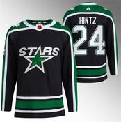 Men's Dallas Stars #24 Roope Hintz Black 2022-23 Reverse Retro Stitched Hockey Jersey image