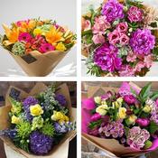 Hand-tied bouquet made with seasonal flowers image