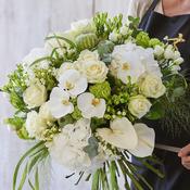 Sympathy hand-tied made with the finest flowers image