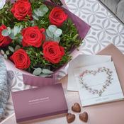 Half Dozen Large-headed Red Rose Valentine's Gift Set