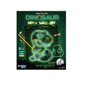 Dinosaur Neon Wall Art Kit – Colour &amp; Thread Craft Set
