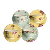 Aynsley Archive Rose Tea Cup and Saucer Set