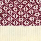Astrid Berry and Cream Scandi Star Knit Bobble Hat image