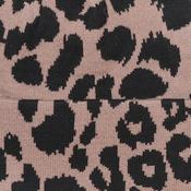 Carly Taupe and Black Animal Print Beanie image