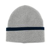 Theo Grey Beanie with Navy Contrast Stripe image