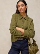 Shepherd Collar Cardi – Mid Chartreuse