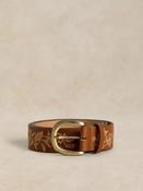 Embroidered Belt – Mid Tan image