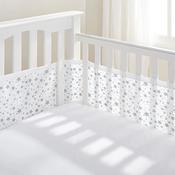BreathableBaby Cot Liner – Twinkle Grey, 4-Sided