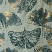 Greta Sage Mix Gingko and Metallic Gold Print Scarf image