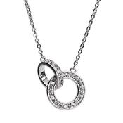 Newgrange Silver Interlocking Diamanté Necklace