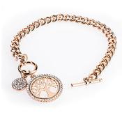 Newgrange Tree of Life Toggle Bracelet – Silver &amp; Rose Gold