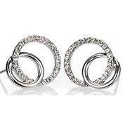 Newgrange Diamanté Loop Earrings – Silver, Gold &amp; Rose Gold