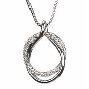 Newgrange Diamanté Loop Pendant – Silver, Rose Gold &amp; Gold