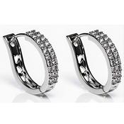 Newgrange Large Hoop Earrings – Silver &amp; Rose Gold