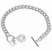 Newgrange Silver White Stone Diamanté Bracelet