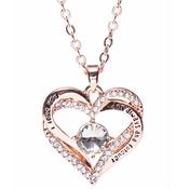 Newgrange Heart Stone Pendant Necklace – Silver &amp; Rose Gold