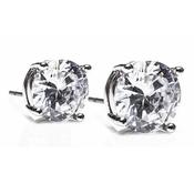 SILVER LARGE STONE EARRINGS