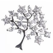 Newgrange Tree of Life Brooch – Silver &amp; Rose Gold