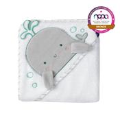 ClevaMama Bamboo Extra Large Apron Baby Bath Towel – Whale