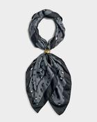 Leopard Satin Multiway Scarf in Navy and Black image