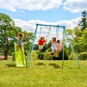 Triple Swing Set with Glider | 4 Kids | Adjustable Seats | TP