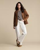 Red Button Blazer Suedine – Praline