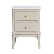 Monroe 2 Drawer Accent Table – Marble Top, Stone