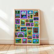 Turas Bóthair Print – 32 County Irish Road Trip Art