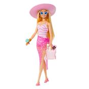 Blonde Barbie Doll With Swimsuit And Beach