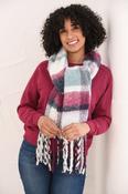 Lighthouse Scarf - Duck Egg Berry Navy