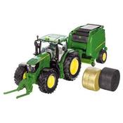 John Deere Tractor &amp; Baler with 2 Bales &amp; Driver