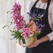 Arrangement made with the finest flowers image