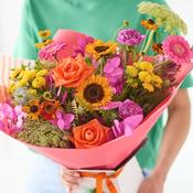 Glowing Colour Trending Bouquet Without Lilies