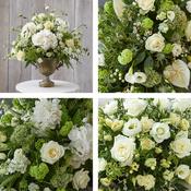 Service arrangement tribute made with the finest flowers image