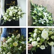 Funeral spray made with the finest flowers image