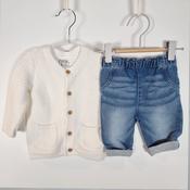 0-3M
Jeans &amp; Cardi Set