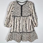4-5Y Black Flowers Dress