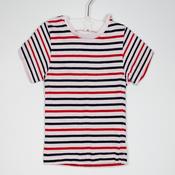 00-03M Navy/Red/White Striped Tee image