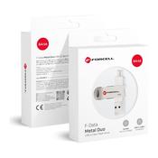 Pendrive USB 3.2 Gen 1 (USB A / USB C) Forcell F-Data Metal Duo silver image
