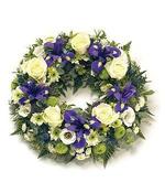 Purple &amp; White Wreath.
