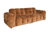 Sofa Hackman 3-Seater Velours Cognac