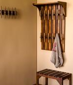 Wall Coat Rack Shelf Jakub Walnut image
