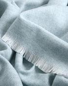 Foxford Extra-Large Lambswool Throw- Blue image